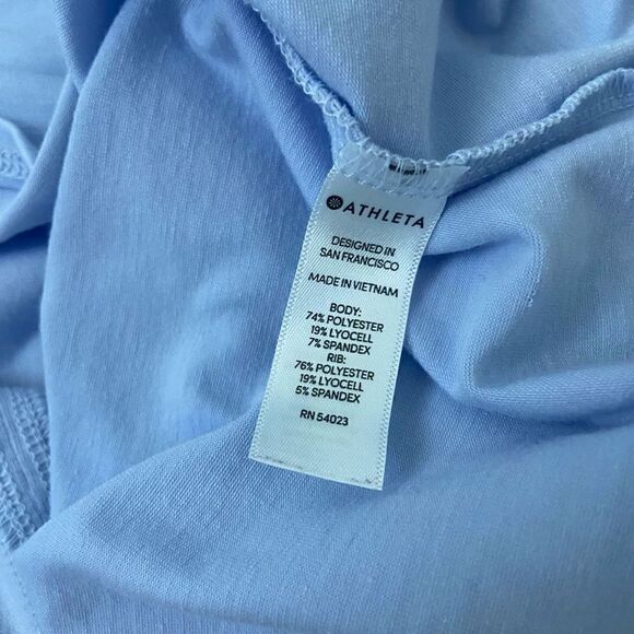 Athleta Long Sleeve Tee Light Blue XS - Picture 3 of 4